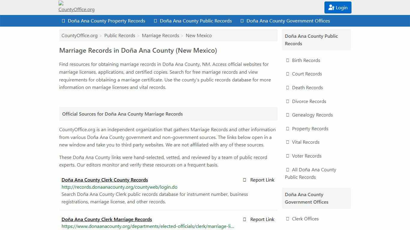 Marriage Records - Doña Ana County, NM (Marriage Licenses & Certificates)
